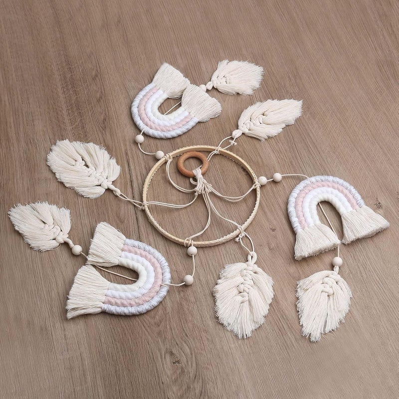 JILPAK Boho Baby Macrame Rainbow Boho Mobile - Newborn Shower Gift - Image 2